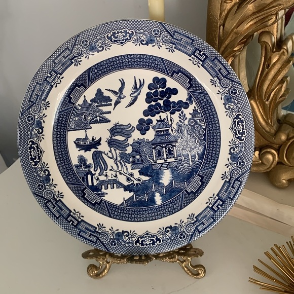 Blue Willow Churchill‎ | England Churchill Blue Willow Chop Plate Platter 12.5" - Picture 7 of 7